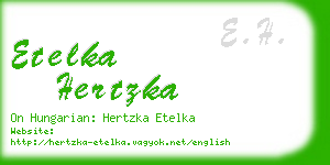 etelka hertzka business card